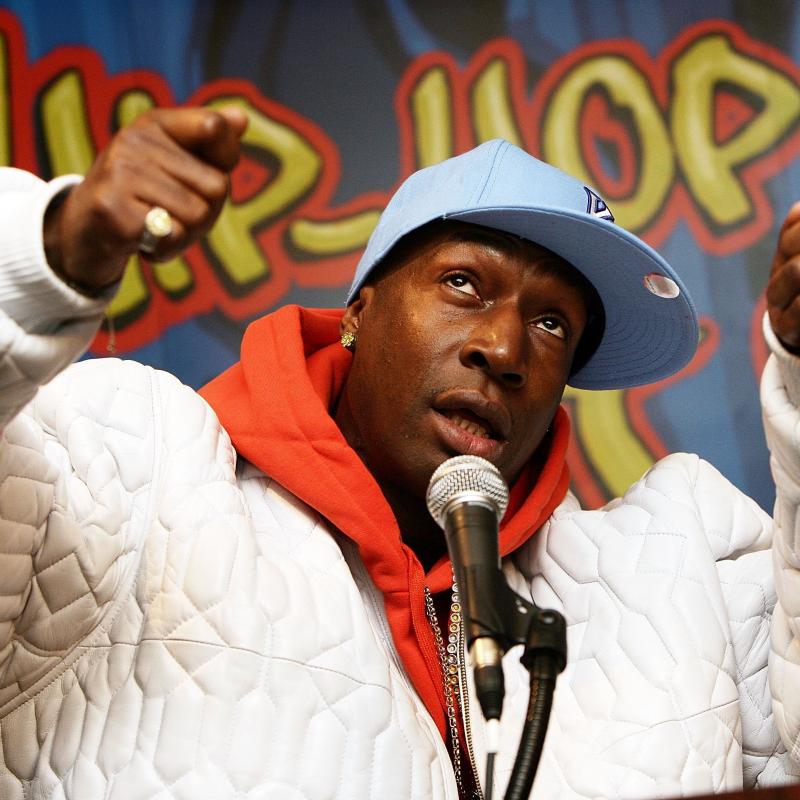Grandmaster Flash speaking at a Hip Hop history event at the Smithsonian