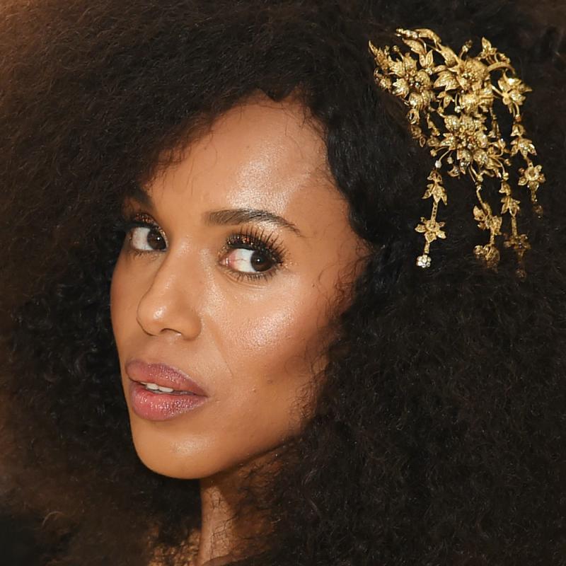 Actress Kerry Washington looks past the camera